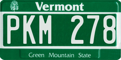 VT license plate PKM278