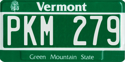 VT license plate PKM279
