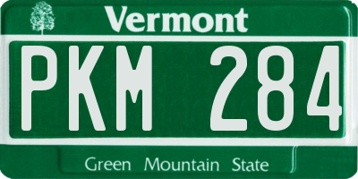 VT license plate PKM284