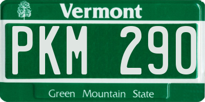 VT license plate PKM290
