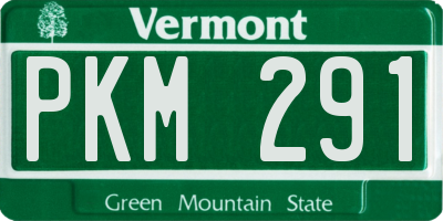 VT license plate PKM291