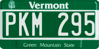 VT license plate PKM295