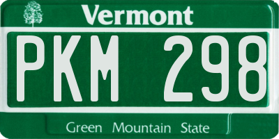 VT license plate PKM298