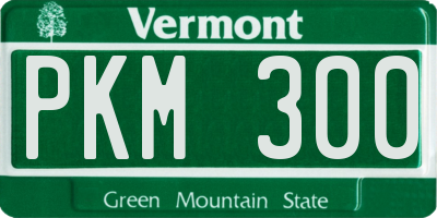 VT license plate PKM300