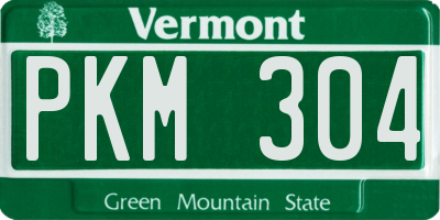 VT license plate PKM304