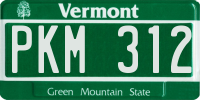 VT license plate PKM312