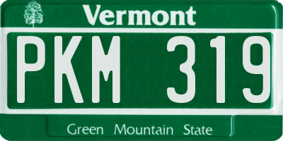 VT license plate PKM319