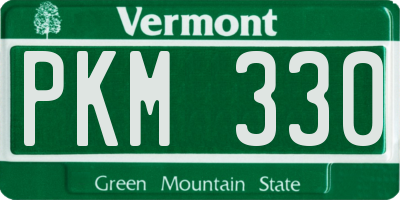 VT license plate PKM330