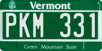 VT license plate PKM331