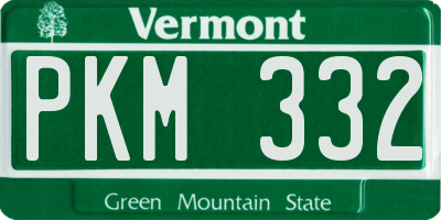 VT license plate PKM332
