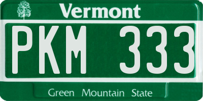 VT license plate PKM333