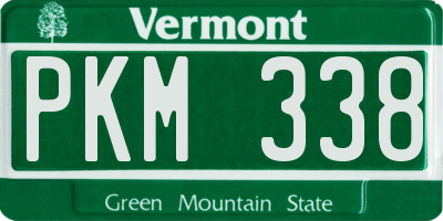 VT license plate PKM338