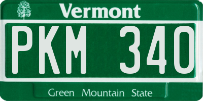 VT license plate PKM340