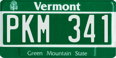 VT license plate PKM341