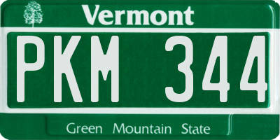 VT license plate PKM344