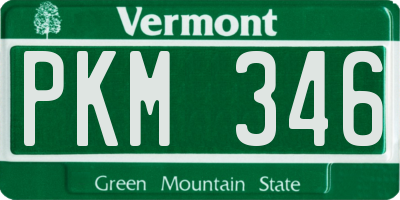 VT license plate PKM346