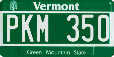 VT license plate PKM350