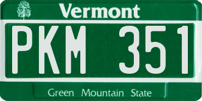 VT license plate PKM351