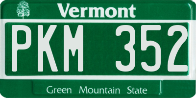 VT license plate PKM352