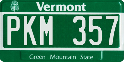 VT license plate PKM357