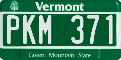 VT license plate PKM371