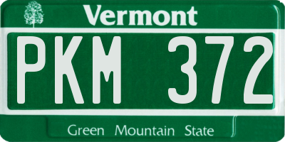 VT license plate PKM372