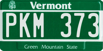 VT license plate PKM373