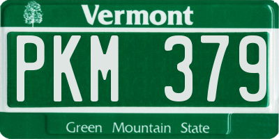 VT license plate PKM379