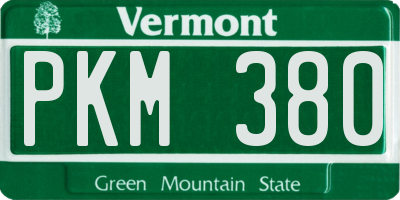 VT license plate PKM380