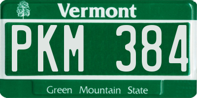 VT license plate PKM384