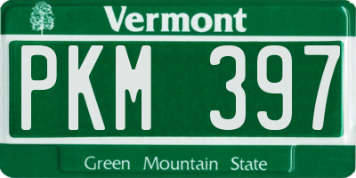 VT license plate PKM397