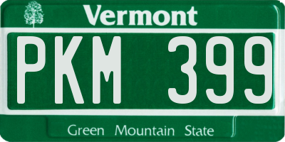 VT license plate PKM399