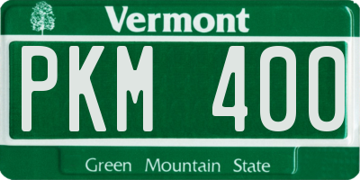 VT license plate PKM400