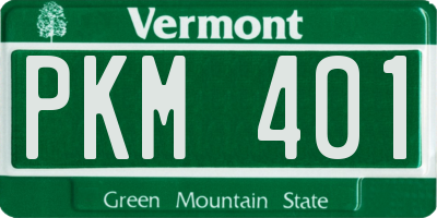 VT license plate PKM401