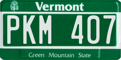 VT license plate PKM407
