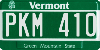 VT license plate PKM410