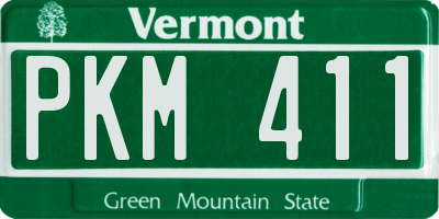 VT license plate PKM411