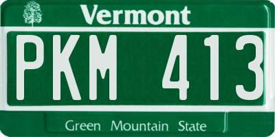 VT license plate PKM413