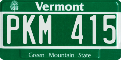 VT license plate PKM415