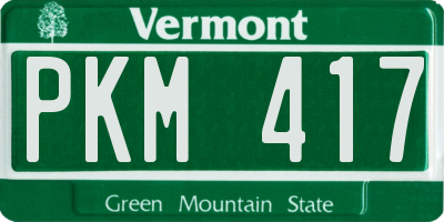 VT license plate PKM417