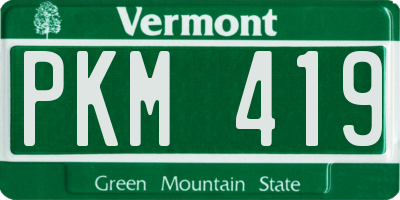 VT license plate PKM419