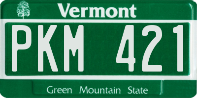 VT license plate PKM421
