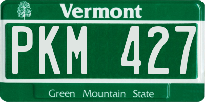 VT license plate PKM427