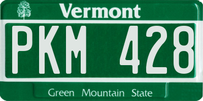 VT license plate PKM428