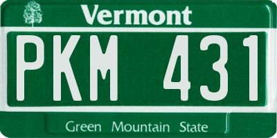 VT license plate PKM431