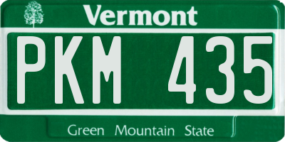 VT license plate PKM435