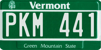 VT license plate PKM441