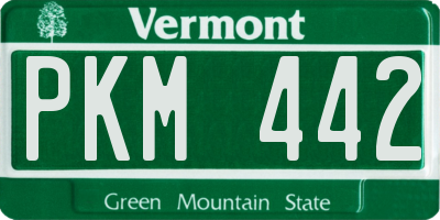 VT license plate PKM442