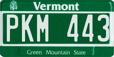 VT license plate PKM443