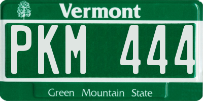 VT license plate PKM444